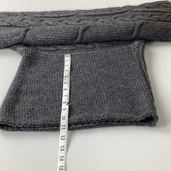 Jigsaw Roll Neck Cable Knit Poncho - Picture 7 of 10